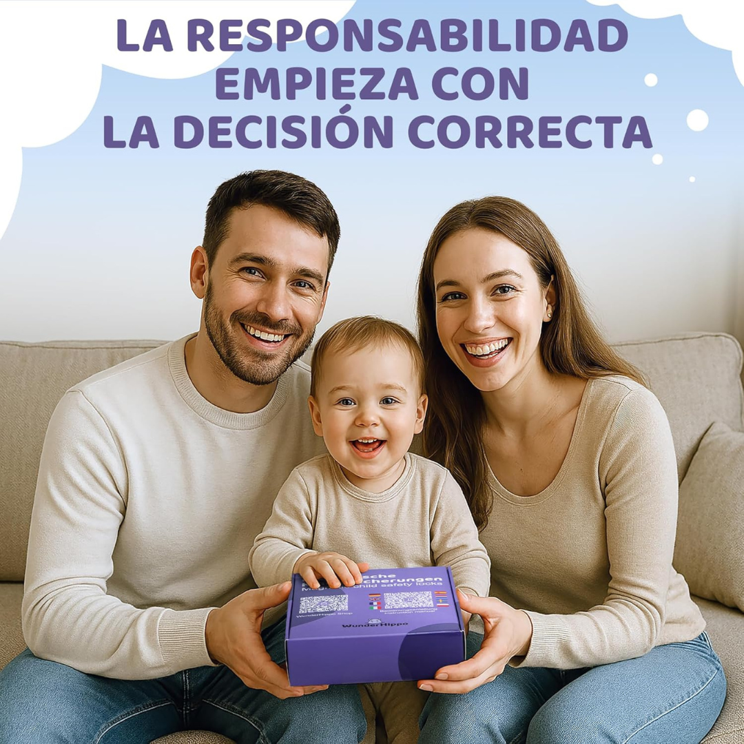 Kit de seguridad magnética para bebés [Pack para 12 puertas + 3 imanes]