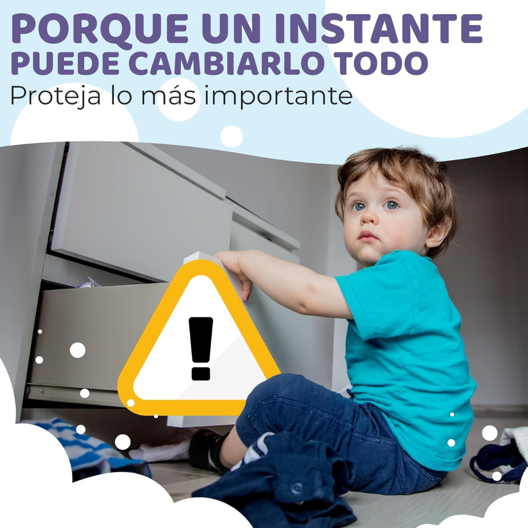 Kit de seguridad magnética para bebés [Pack para 12 puertas + 3 imanes]